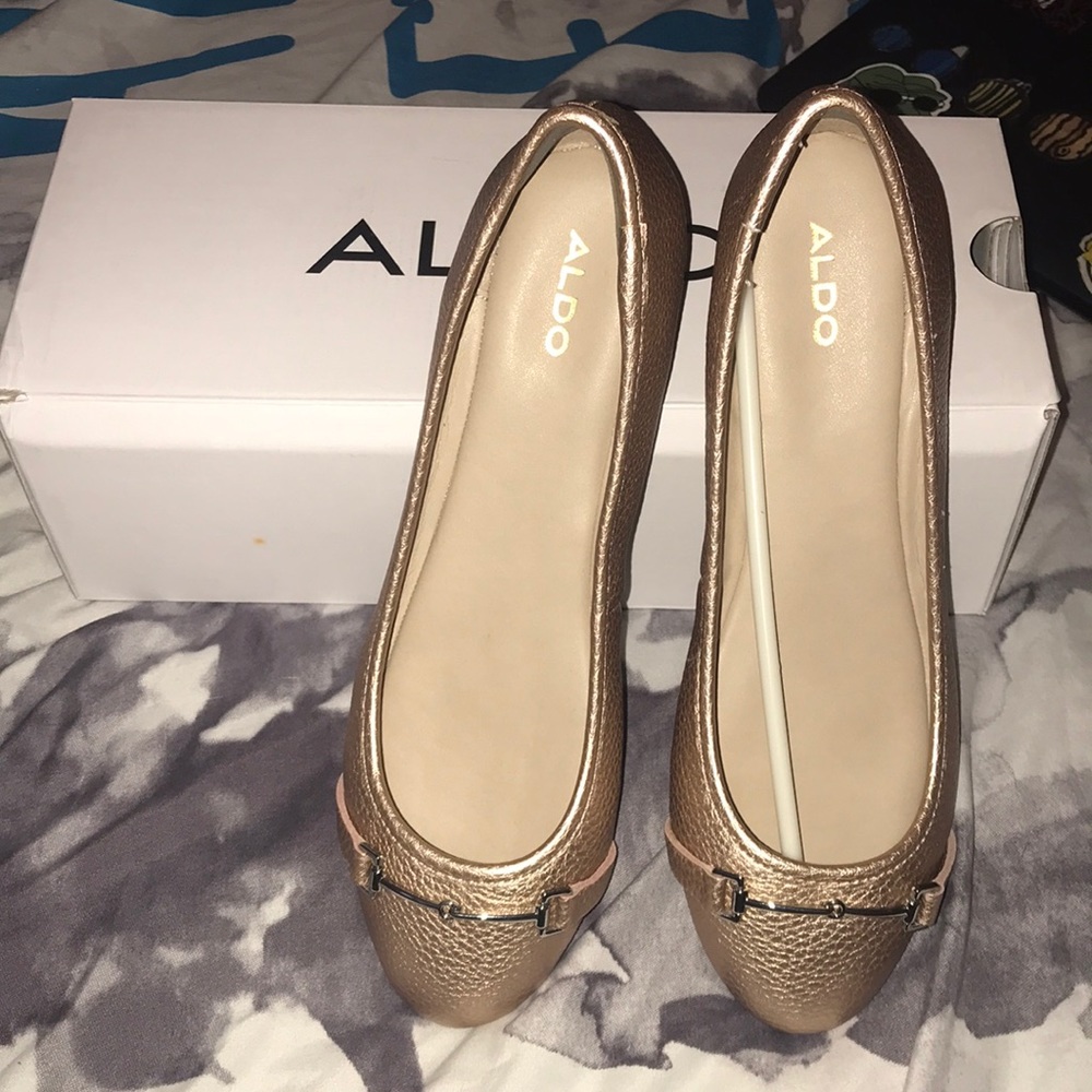 Rose gold flats